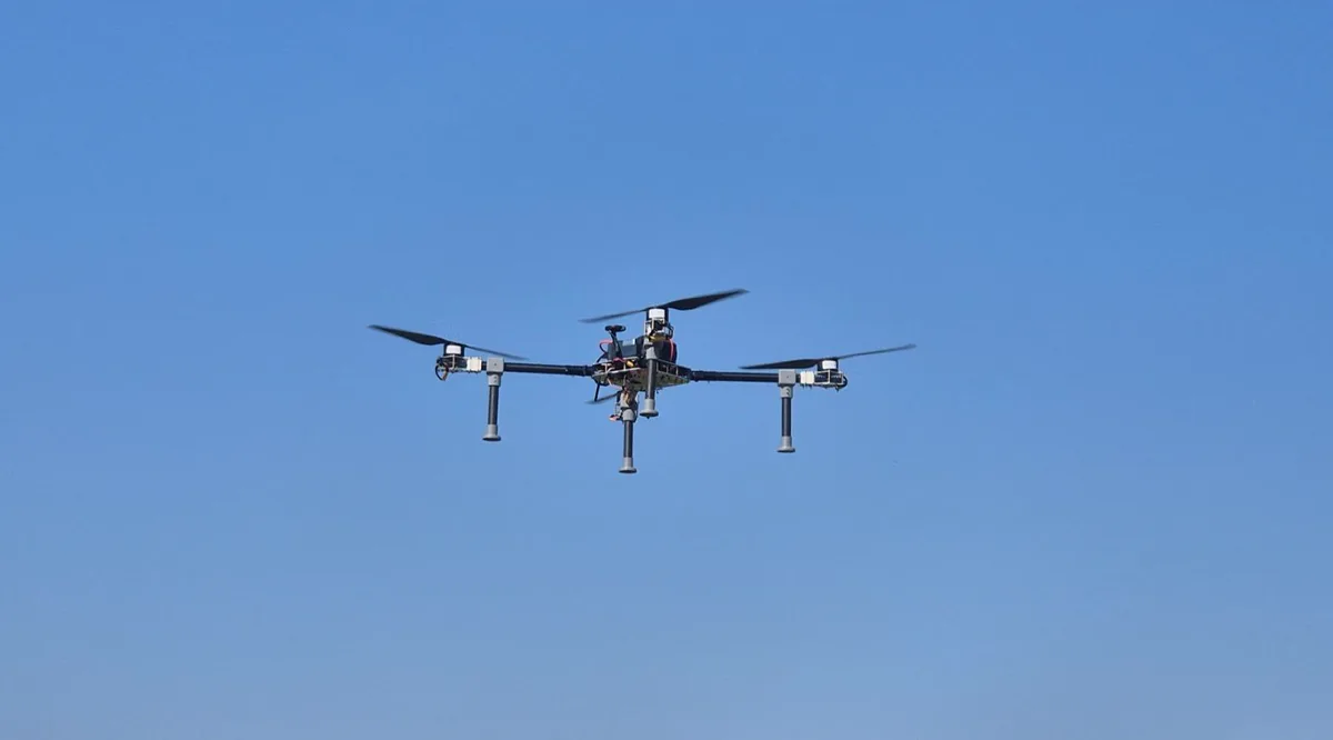 Falcon in flight during SUAS IITM testing